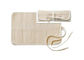 Natural Canvas Brush Roll Up Case Portable Cosmetic Storage Tools Pen Holder