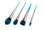Schöne blaue Steigungs-Farbgalvanisierten synthetische Make-upbürsten Kegelgriff
