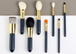 Natürliches Großhandelseigenmarken-Logo des Ziegen-Haar-8Pcs Mini Travel Makeup Brushes Set