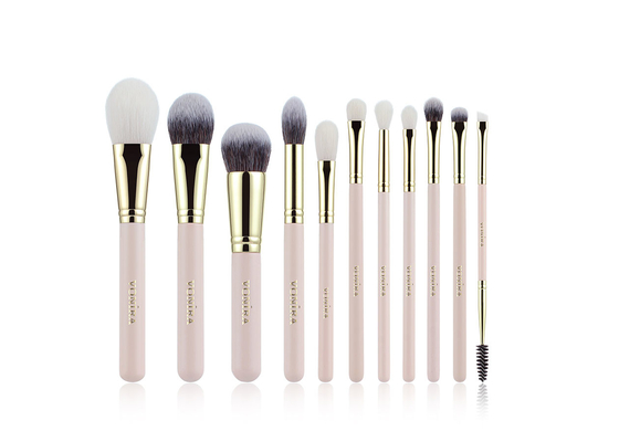 Vonira Brand New Basic 11 Pieces Make-up Brushes Kollektion Set de Brochas de Maquillaje Professionelle Rosa Gold Nacktfarbe
