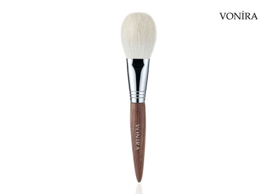 Vonira Custom Großhandel Natürliches Weißes Ziegenhaar Braun Ebenholz Griff Gesichtsschminke Pulver Bronzer Bürste