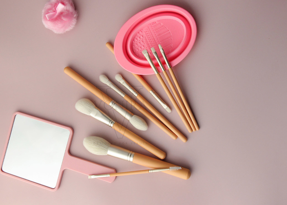 Vonira Beauty Custom Nude Pink Farbe Grundsätzliche 10 Stück Make-up-Bürsten Kollektion Set de Brochas de Maquillaje Professional