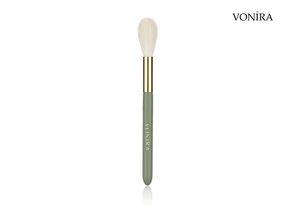 Vonira Custom Großhandel Natürliche weiße Ziegenhaar Make-up Langes Blending Pulver Pinsel mit Private Label Service