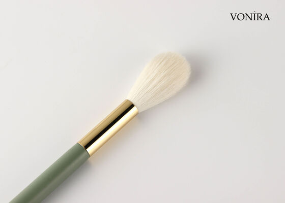 Vonira Custom Großhandel Natürliche weiße Ziegenhaar Make-up Langes Blending Pulver Pinsel mit Private Label Service