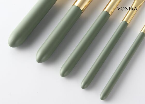 Vonira Custom Großhandel Natürliche weiße Ziegenhaar Make-up Langes Blending Pulver Pinsel mit Private Label Service