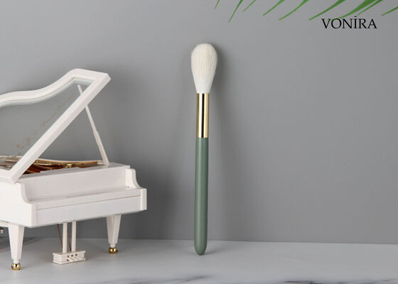 Vonira Custom Großhandel Natürliche weiße Ziegenhaar Make-up Langes Blending Pulver Pinsel mit Private Label Service
