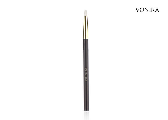 Vonira Custom Großhandel Natürliche weiße Ziegenhaar Flach dunkelbraun Griff Augen Bleistift Make-up-Bürste