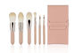 Nacktes rosa 6Pcs Mini Makeup Brush Set Non allergienherbeiführend mit PU-Tragetasche