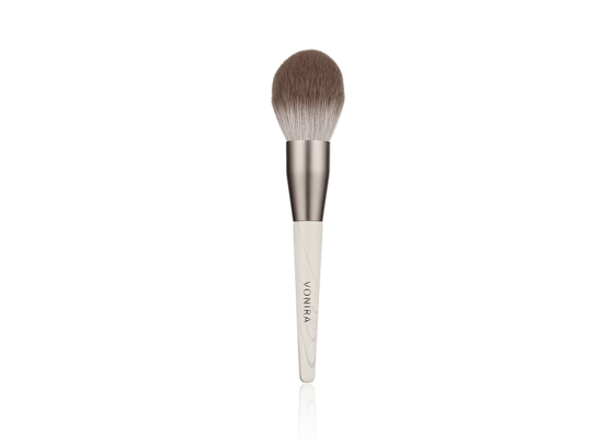 Vonira Neue Ankunft biologisch abbaubare Maisfaser Make-up Pulver Bürste mit Grau Aluminium Ferrule Eco Freindly Holzgriff