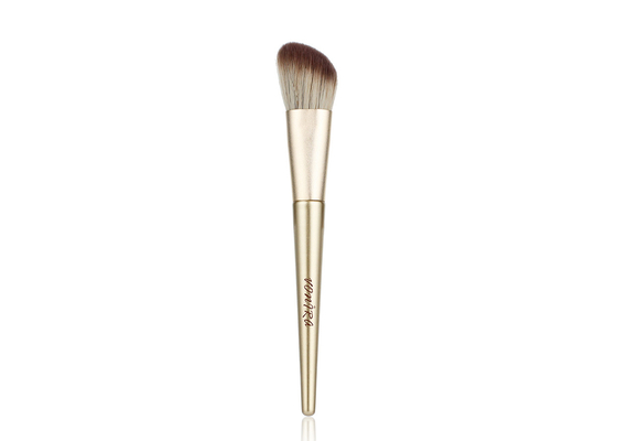 Vonira Schönheitsstudio Make-up Winkelblush Bürste Kontur Wange Bürste mit goldenem Aluminium Ferrule Birke Holzgriff