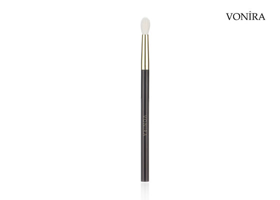 Vonira Custom Großhandel Natürliche weiße Ziegenhaar Flach dunkelbraun Handgriff Großer Eyeshadow Blending Make-up-Bürste