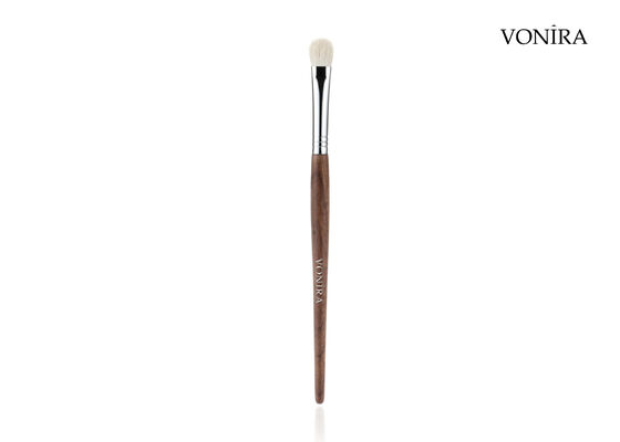 Vonira Custom Großhandel Natürliches weißes Ziegenhaar brauner Ebenholzgriff Make-up Augen-Schattierpinsel