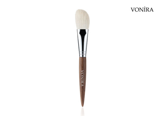 Vonira Custom Großhandel Natürliches Weißes Ziegenhaar Braun Ebenholzgriff Gesichts-Make-up Kontur Rouge Pinsel