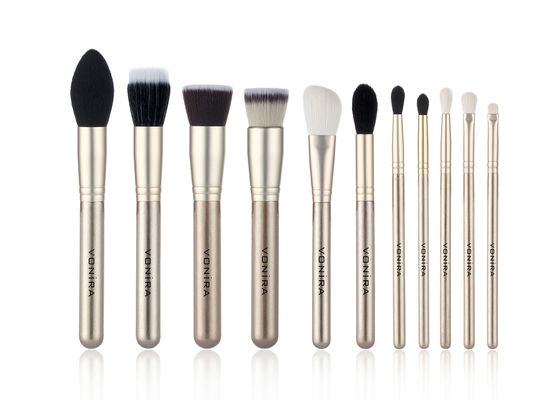 Make-upbürsten-Sammlung Soems 11pcs Goldsynthetische