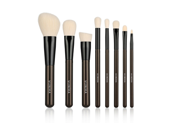 Des strengen Vegetariers synthetisches Schwarz-kosmetische Bürsten-Ausrüstung der Make-upbürsten-Satz-Eigenmarken-8PCS